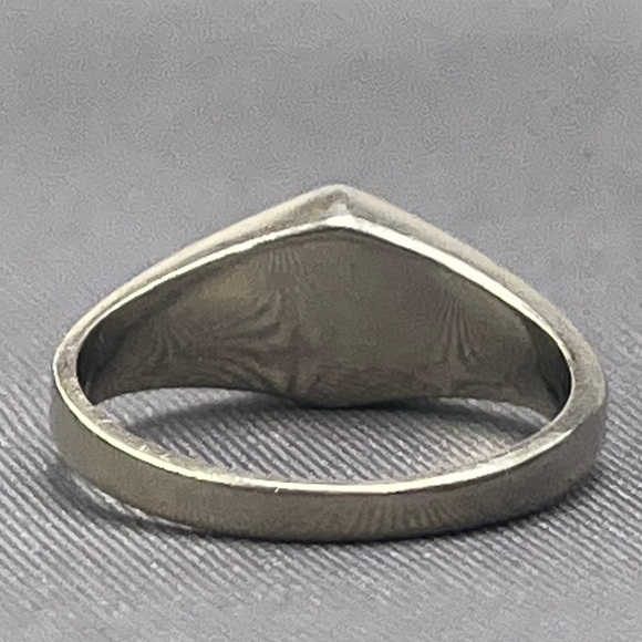 VTG Pearl 14k White Gold Ring Solitaire Alternative engagement ring 5.25 - Picture 4 of 15